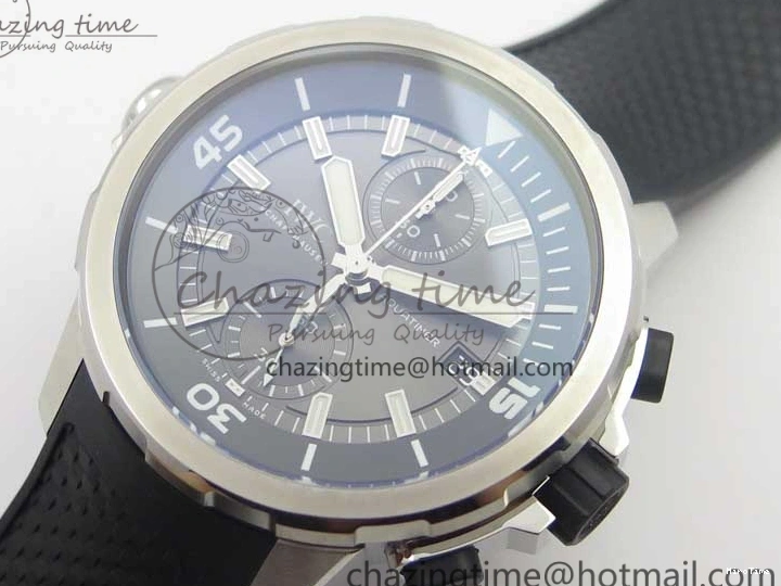 MIROTIME 0219 Aquatimer Chrono IW376803 V6F 1:1 Best Edition Gray Dial on Rubber Strap A FlexibleFit 7153